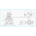 Pompe centrifuge verticale en acier inoxydable d&#39;eaux d&#39;égout